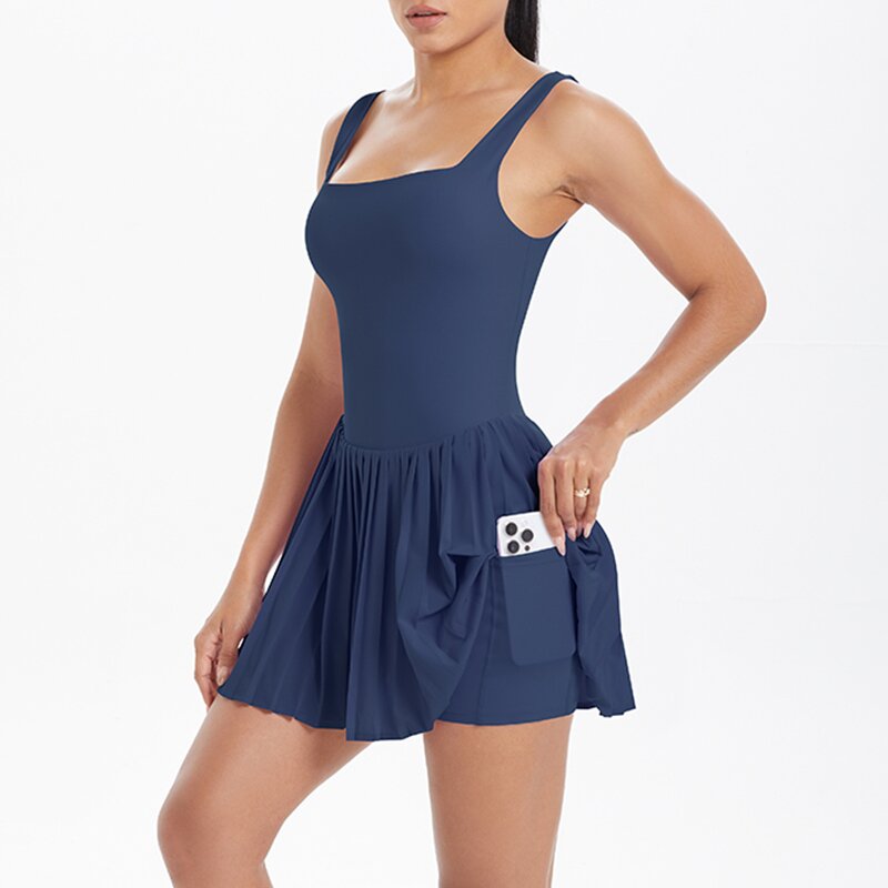 Women's Sports Dress Factory - Sleeveless Tennis Dress