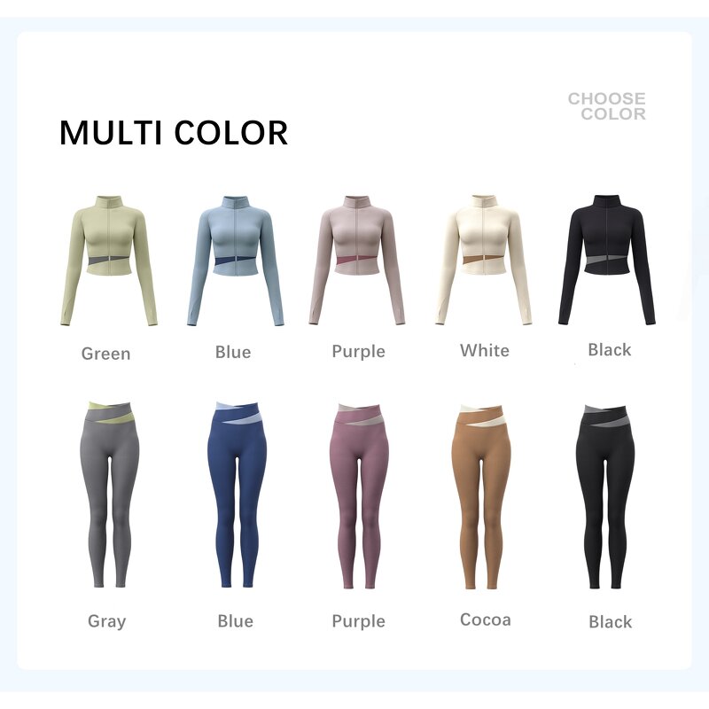 Women's Yoga Set Factory - 2 Piece Jacket Pants Set