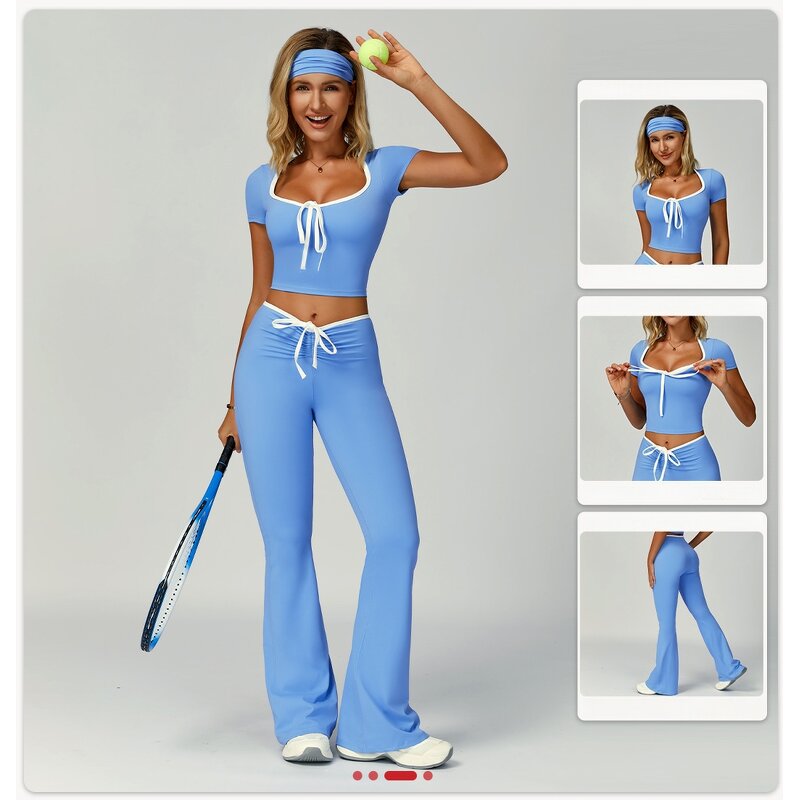 Custom Flared Pants Set Factory - Women Yoga Sets