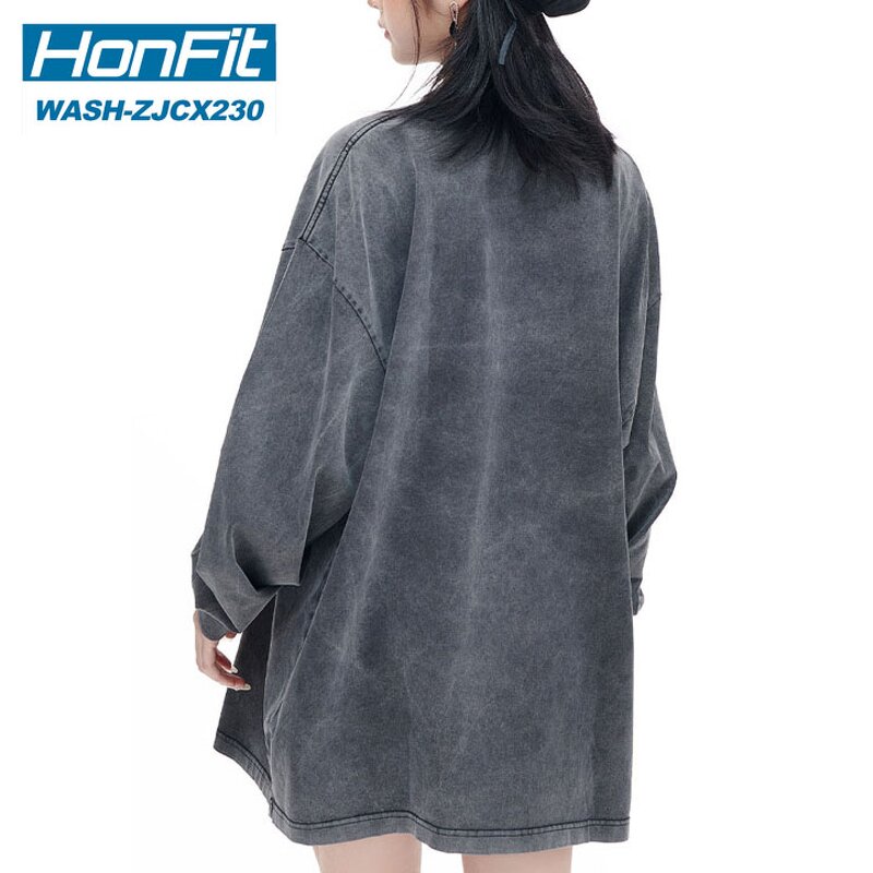 Women's T-shirt Factory - Long Sleeve Washed Tee