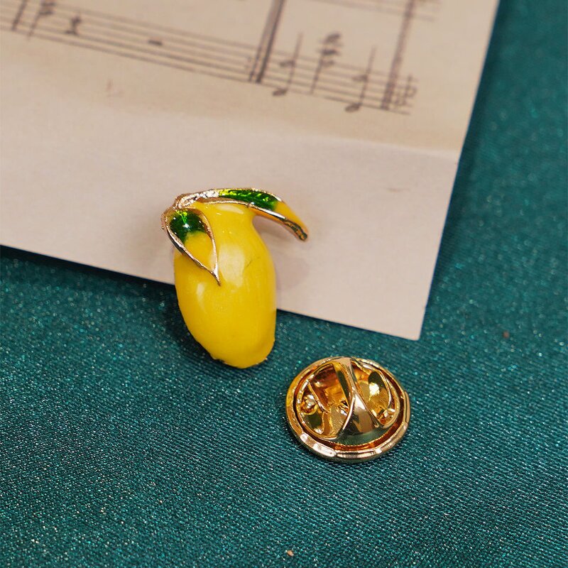 Fruit Brooches Supplier - Cute Summer Small Peach Pear Tomato Enamel Pins