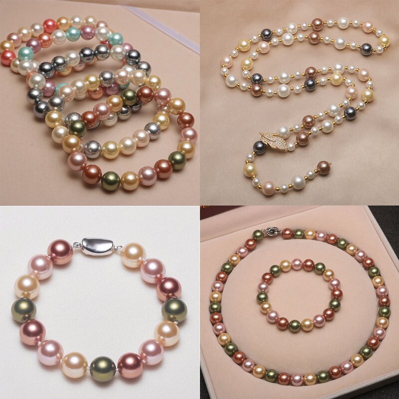 Imitation Pearls Supplier - Natural Green Yellow Loose Spacer DIY Jewelry
