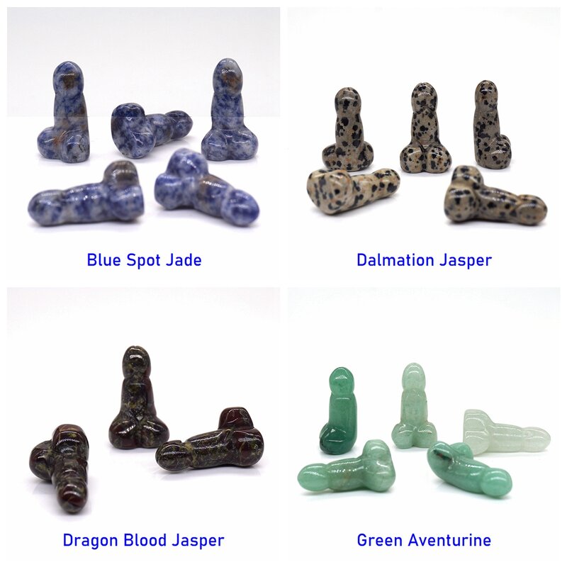 Quartz Statue Supplier - Mini Natural Polished Healing Crystal Reiki Penis