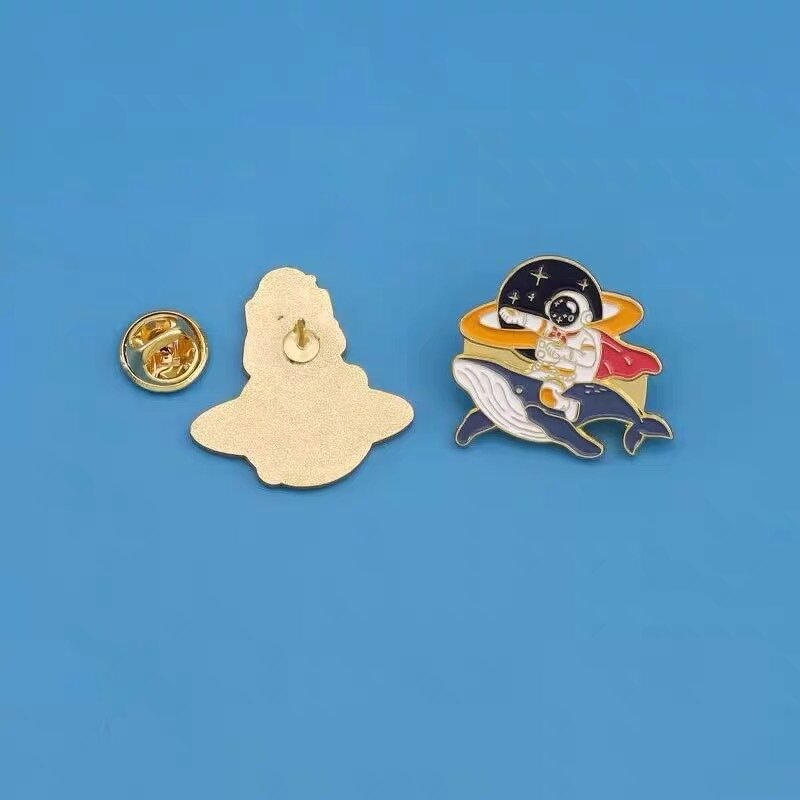 Metal Brooch Supplier - Astronaut Planet Rocket Starry Sky Backpack Clothing