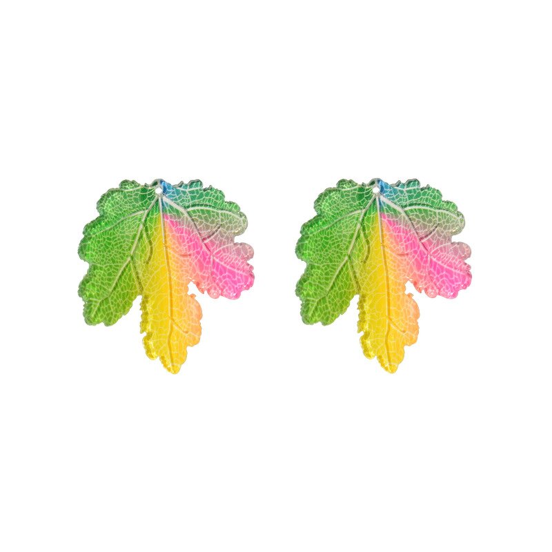 Acrylic Pendant Supplier - Autumn Maple Leaf Ginkgo Plastic Charms DIY