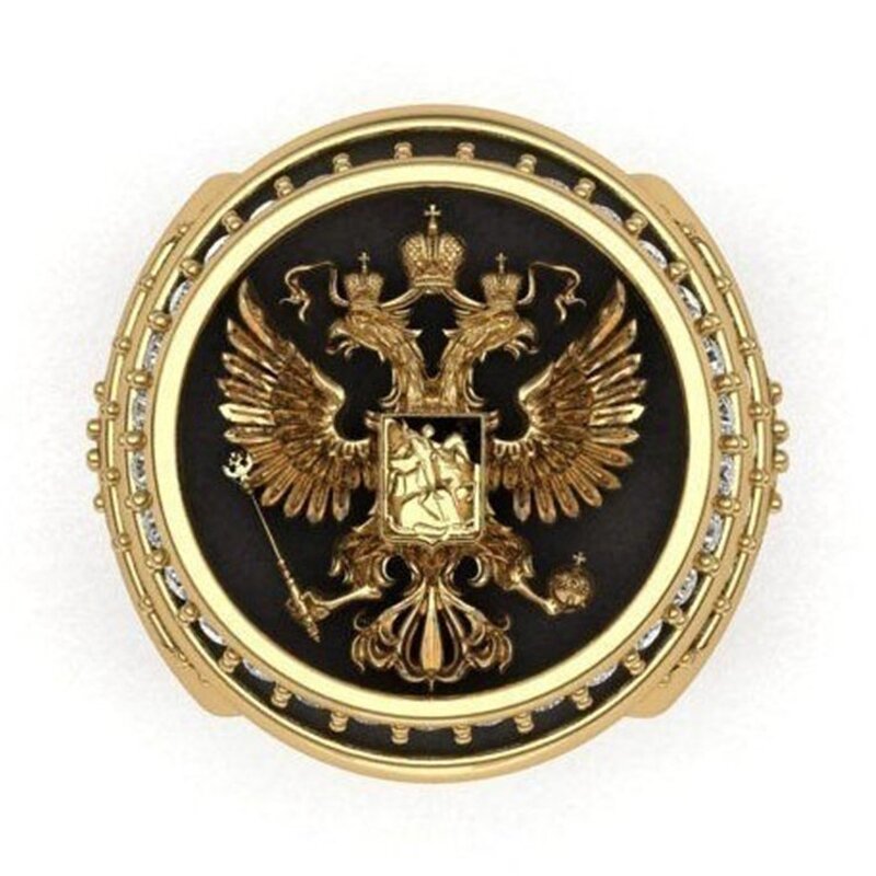 Men Rings Factory - New Arrival Unique Badge Double Headed Eagle Wedding
