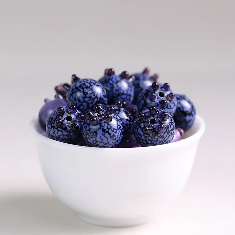 Glass Beads Factory - Blueberry Simulation Fruit Raspberry Jewelry DIY