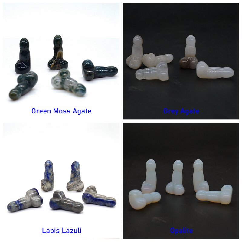 Quartz Statue Supplier - Mini Natural Polished Healing Crystal Reiki Penis