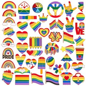 Pride Lapel Pins Factory - Custom Progress Party Enamel Rainbow Buttons Flag