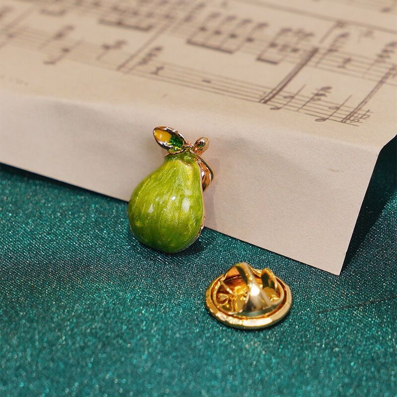 Fruit Brooches Supplier - Cute Summer Small Peach Pear Tomato Enamel Pins