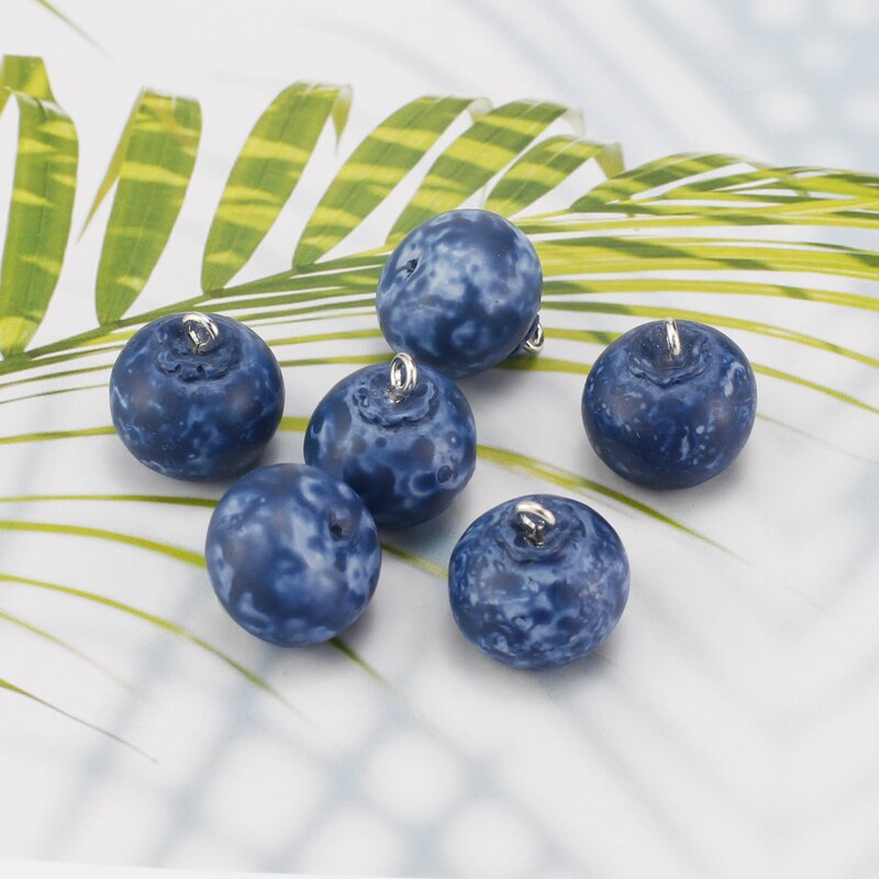 Resin Charms Factory - 3D Small Blueberry Simulation Food Pendant DIY