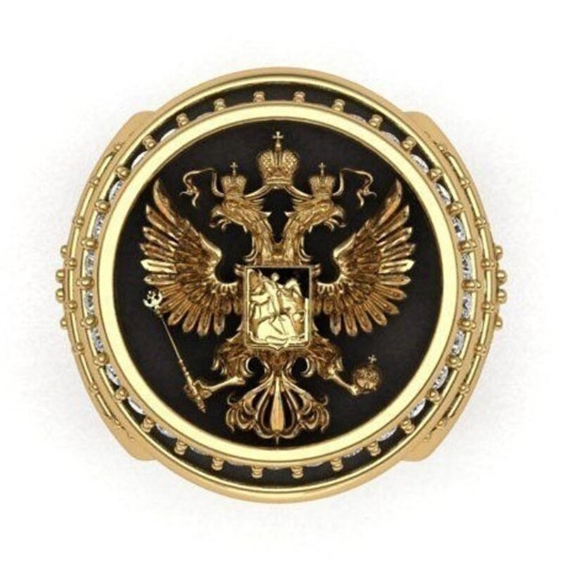 Men Rings Factory - New Arrival Unique Badge Double Headed Eagle Wedding