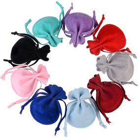 Velvet Drawstring Bag Factory - Round Dustproof Flannel Jewelry Organizer Pouch
