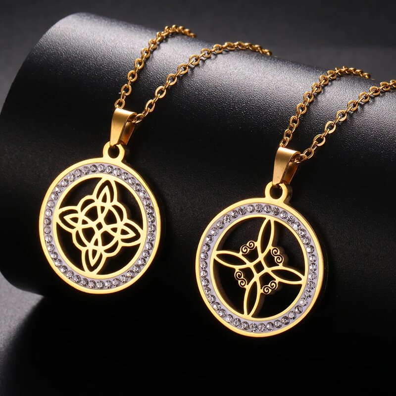 Witch Knot Necklace Factory - Dawapara Magic Zircon Wiccan Pendant Good Luck