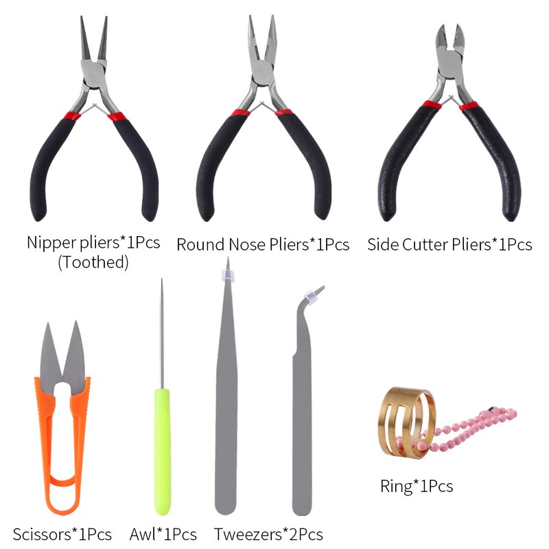 Jewelry Making Tool Set Factory - Stainless Steel Plier Scissors Tweezers Awl