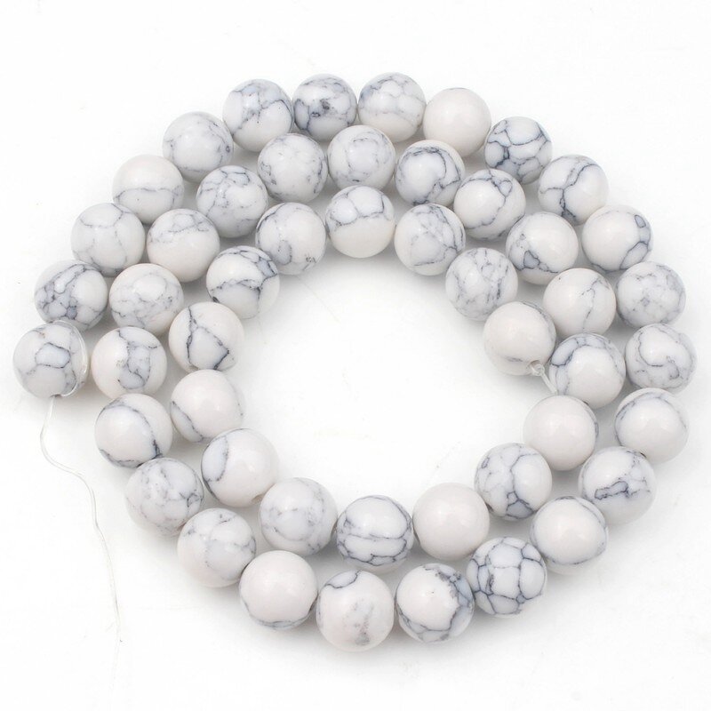 Howlite Beads Supplier - Natural White Minerals Stone DIY Jewelry Kit