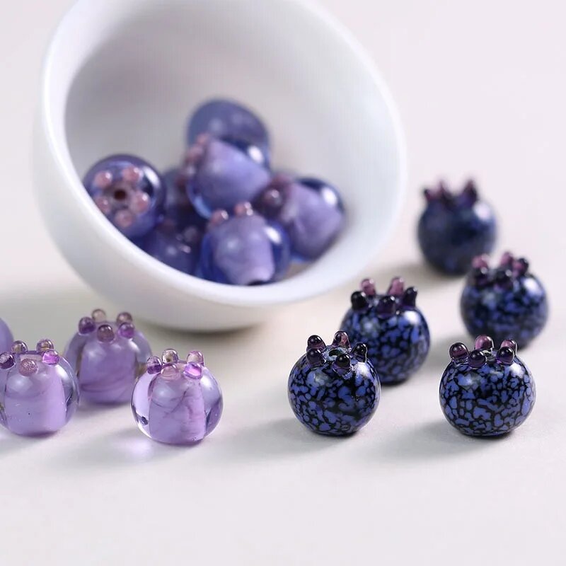 Glass Beads Factory - Blueberry Simulation Fruit Raspberry Jewelry DIY