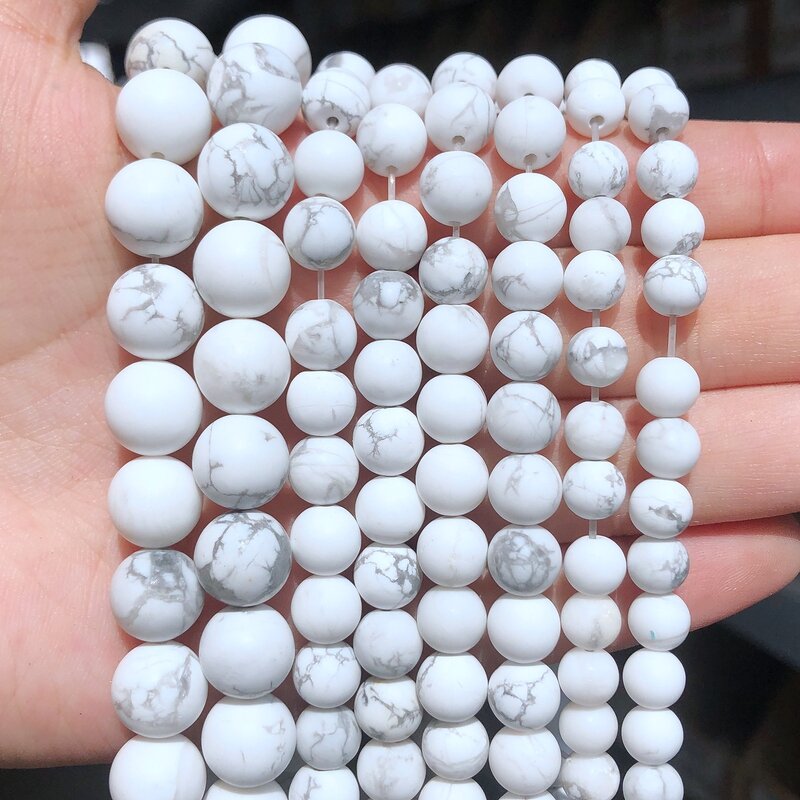 Howlite Beads Supplier - Natural White Minerals Stone DIY Jewelry Kit
