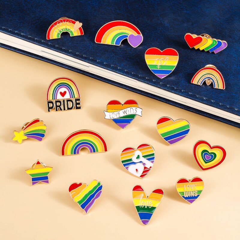 Pride Lapel Pins Factory - Custom Progress Party Enamel Rainbow Buttons Flag