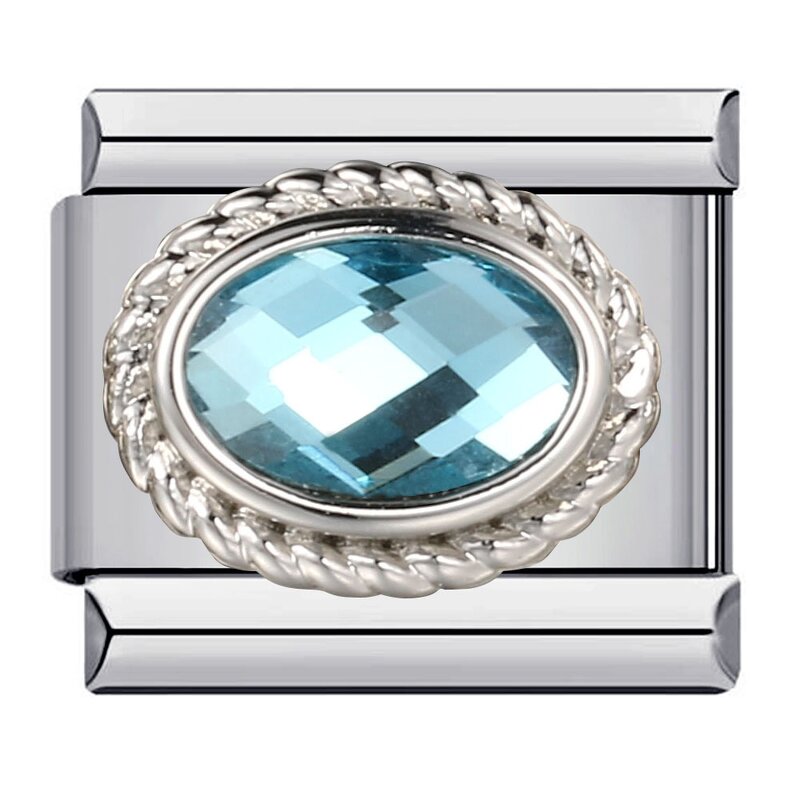 Italian Charm Bracelet Factory - Fashion 12 Birthstone Colorful Zirconia Links