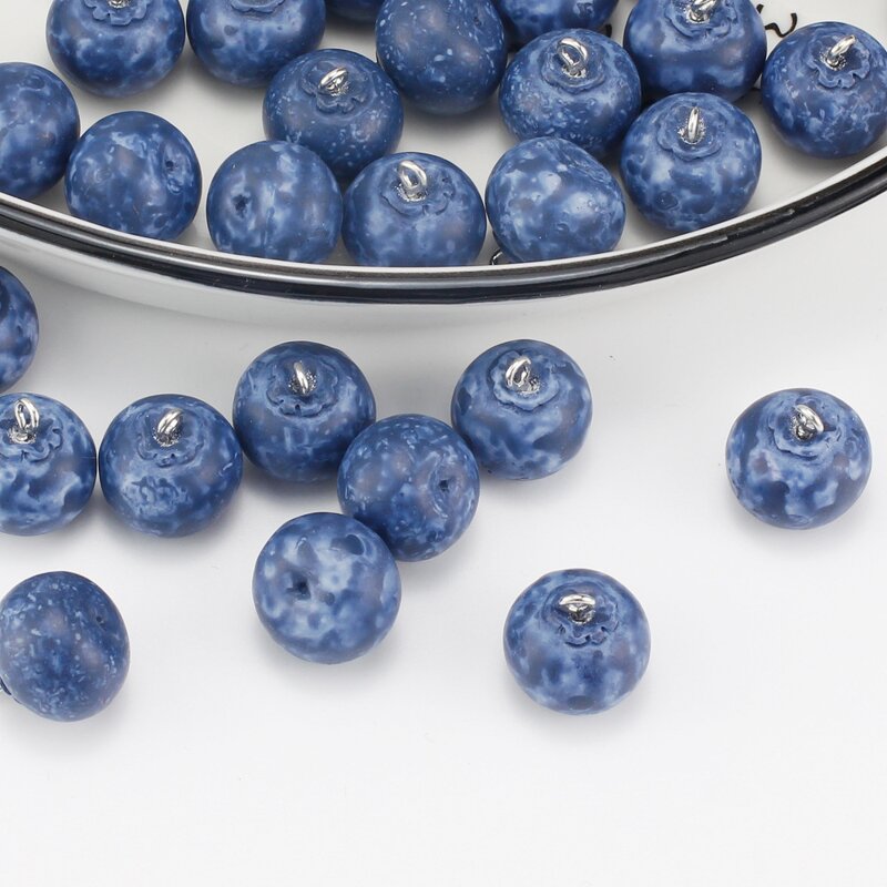 Resin Charms Factory - 3D Small Blueberry Simulation Food Pendant DIY