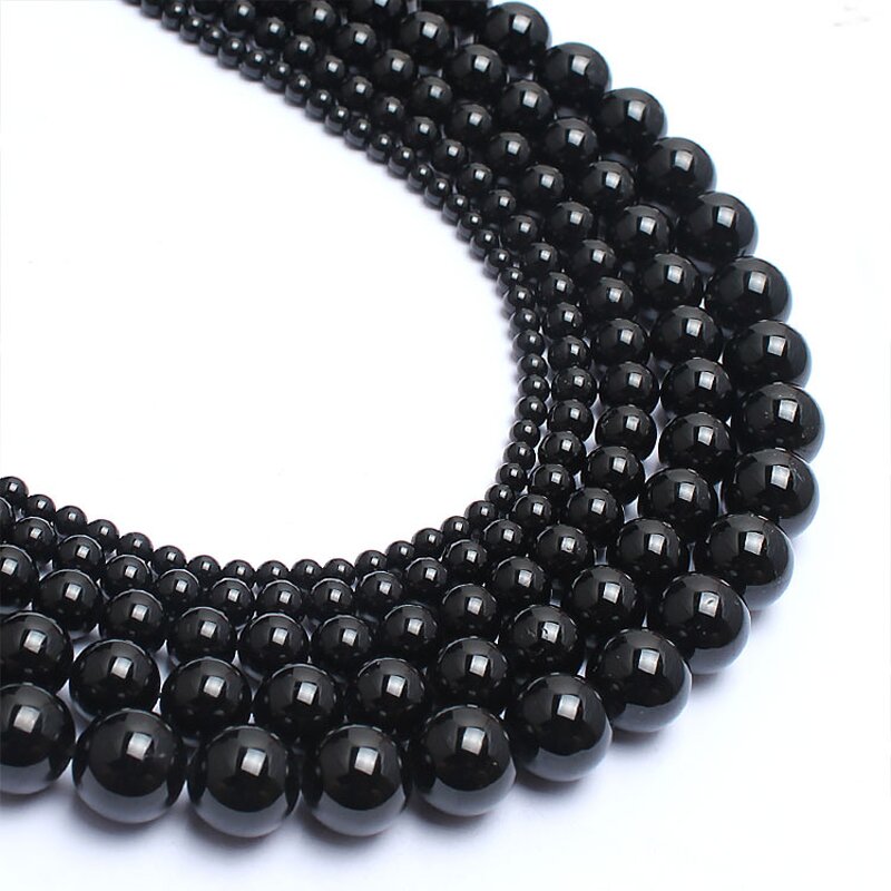 Tourmaline Beads Factory - Natural Black Round Loose Stone Wholesale