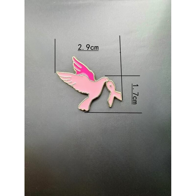 Pink Ribbon Brooch Factory - Breast Cancer Enamel Butterfly Pin Women Gift