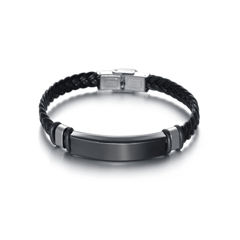 Twist Braid Bracelet Supplier - Homme Stainless Steel Hiphop Rock Fashion