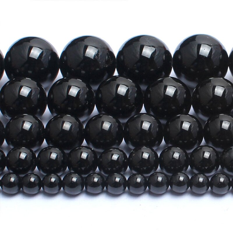 Tourmaline Beads Factory - Natural Black Round Loose Stone Wholesale