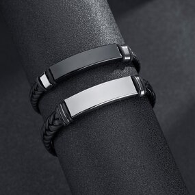 Twist Braid Bracelet Supplier - Homme Stainless Steel Hiphop Rock Fashion