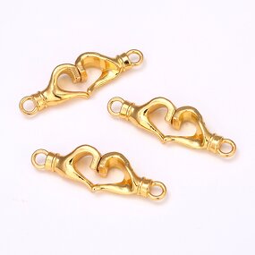 Magnet Clasp Supplier - Alloy Gesture Heart DIY Couple Necklace Magnetic