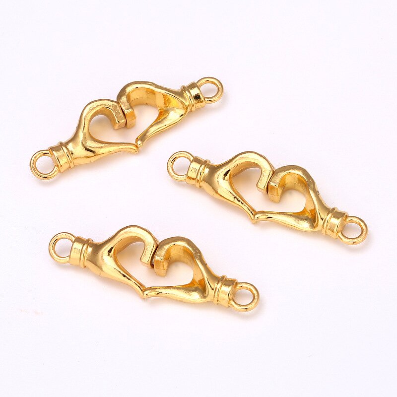Magnet Clasp Supplier - Alloy Gesture Heart DIY Couple Necklace Magnetic