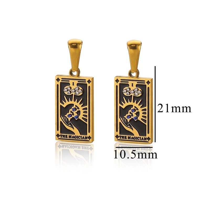 Tarot Necklace Charms Factory - Stainless Steel Tarnish Free Colorful Pendants DIY