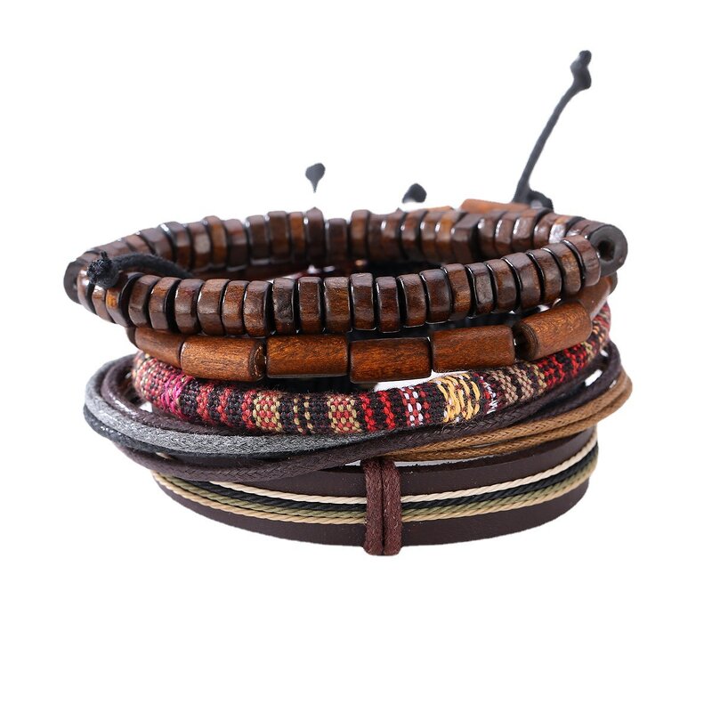 Multi-Layer Bracelet Factory - Bohemian Ethnic Style Adjustable Woven Leather Tribal