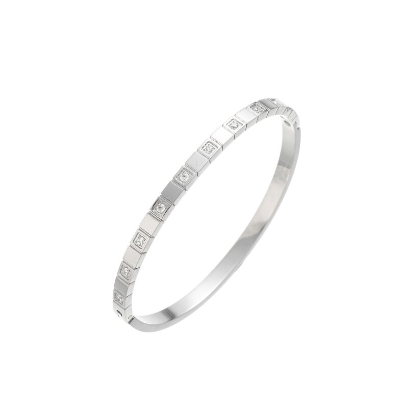 Stainless Steel Bangles Supplier - Trendy Chic Gold Color Simple Waterproof