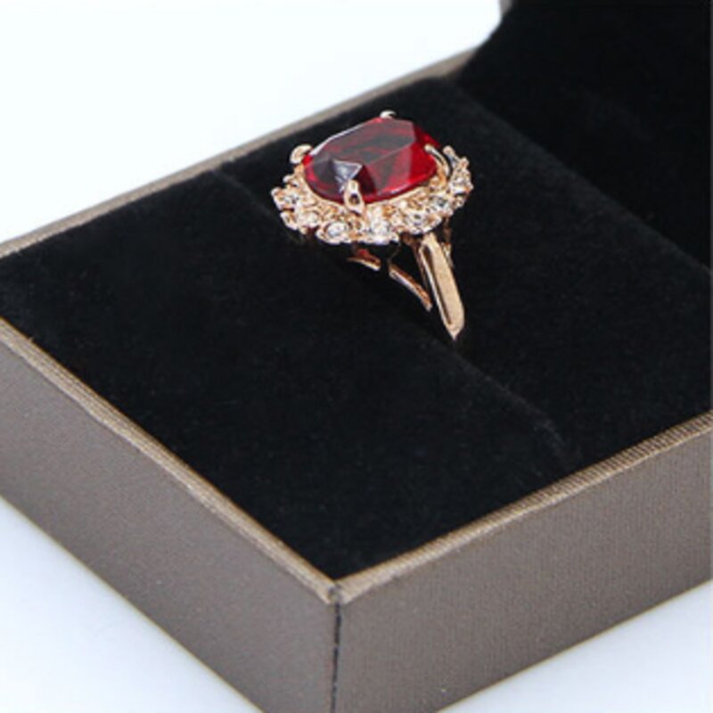 Leatherette Jewelry Box Factory - New Brown Paper Ring Pendant Display Storage