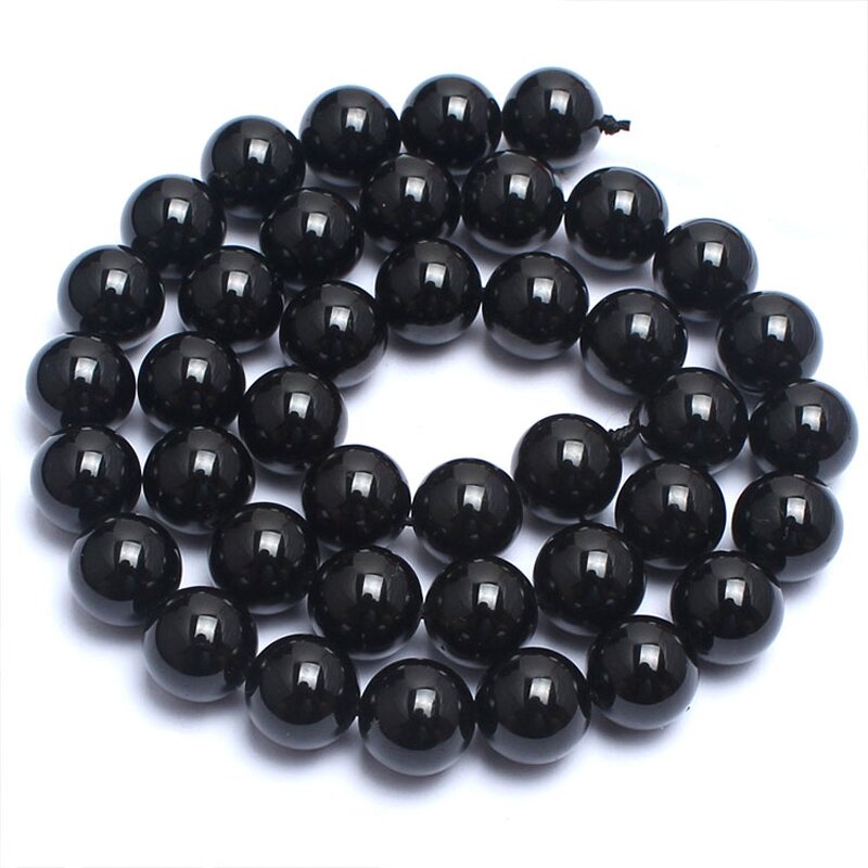 Tourmaline Beads Factory - Natural Black Round Loose Stone Wholesale