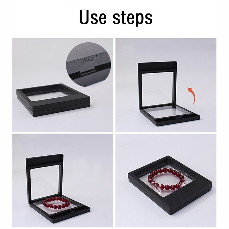 PE Film Jewelry Box Factory - 3D Packaging Case Gemstone Floating Frame Membrane