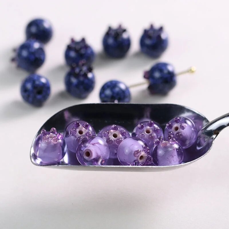 Glass Beads Factory - Blueberry Simulation Fruit Raspberry Jewelry DIY