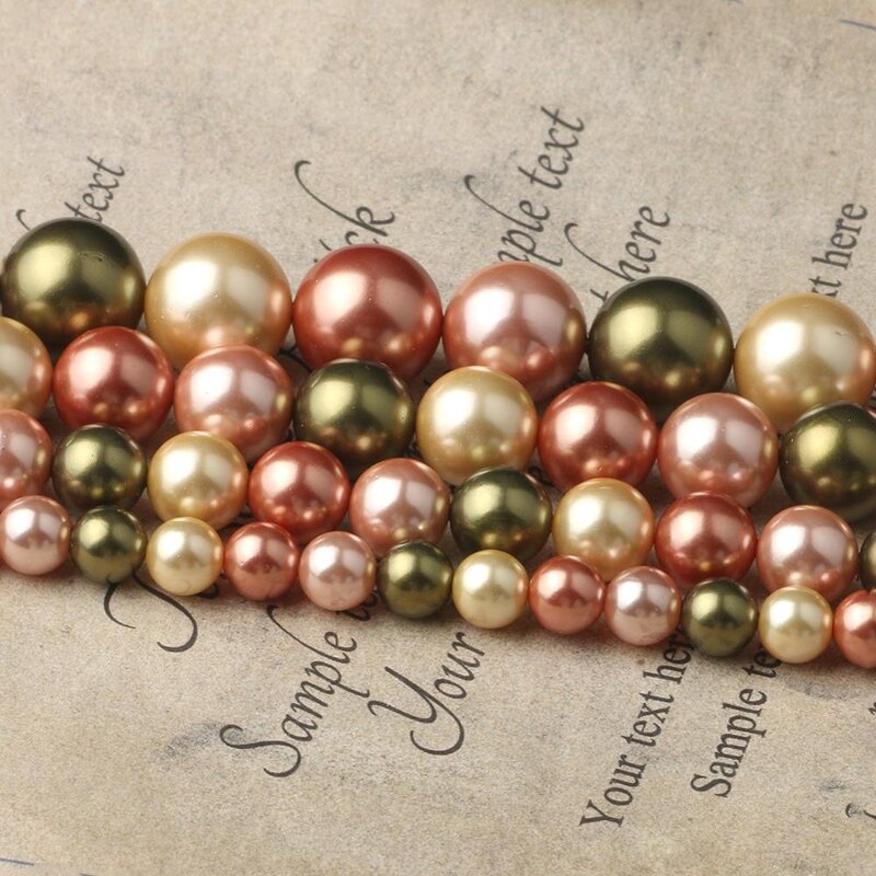 Imitation Pearls Supplier - Natural Green Yellow Loose Spacer DIY Jewelry