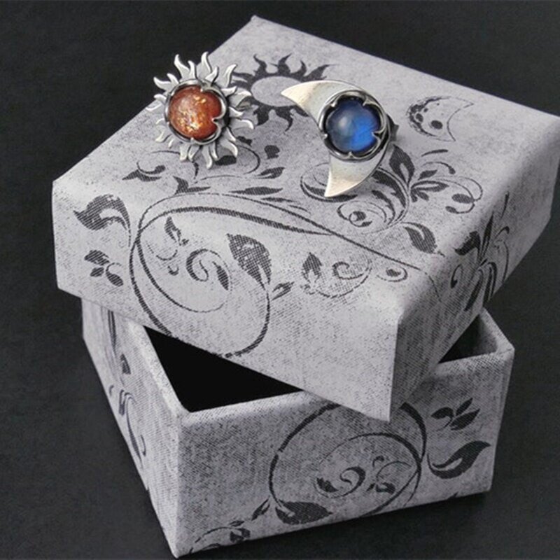 Asymmetric Earrings Supplier - Greek Mythology Face Sun Moon Pendant Creative