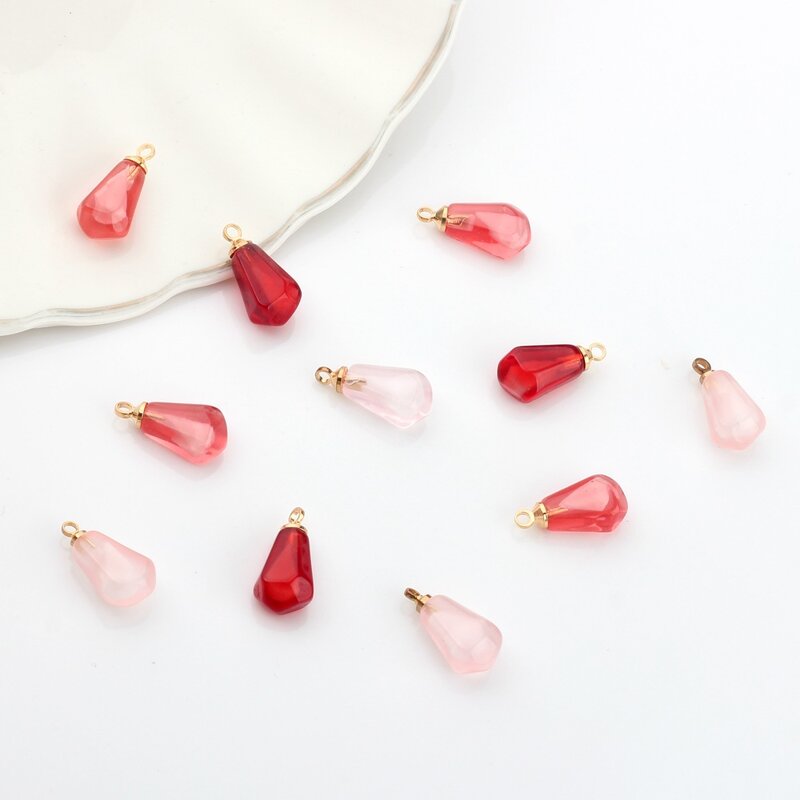 Resin Pendant Factory - Pomegranate Seed Charms DIY Jewelry Keychain