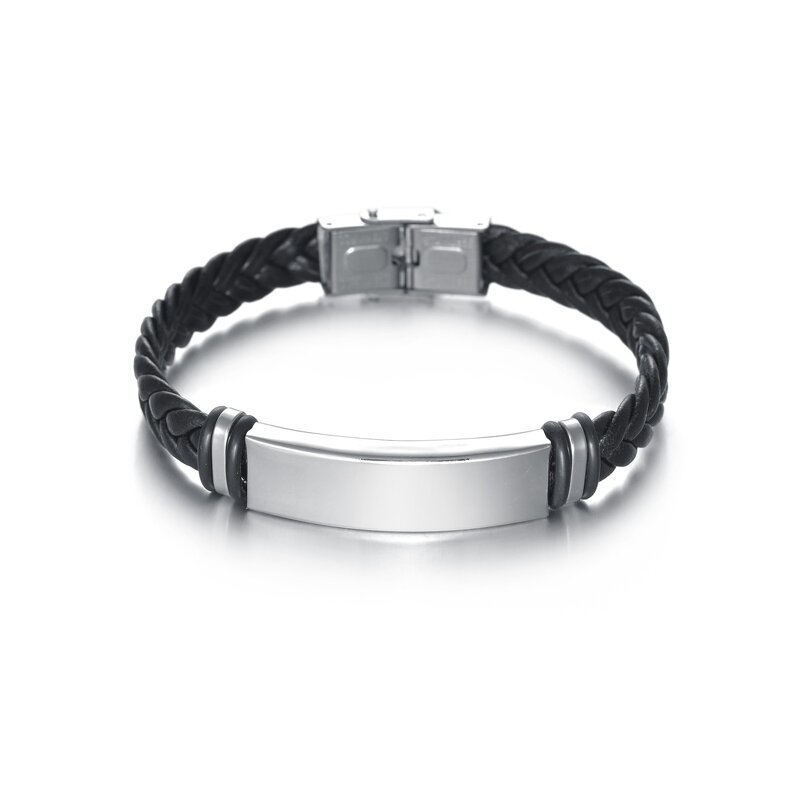 Twist Braid Bracelet Supplier - Homme Stainless Steel Hiphop Rock Fashion