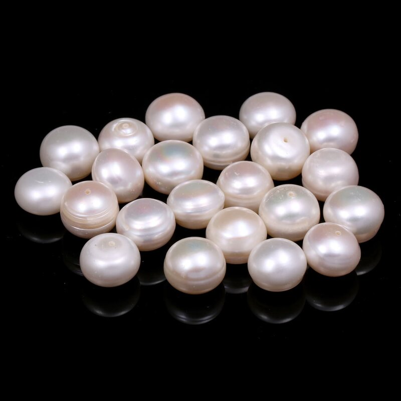 Pearl Beads Factory - Natural Freshwater Half-Porous Round Loose DIY