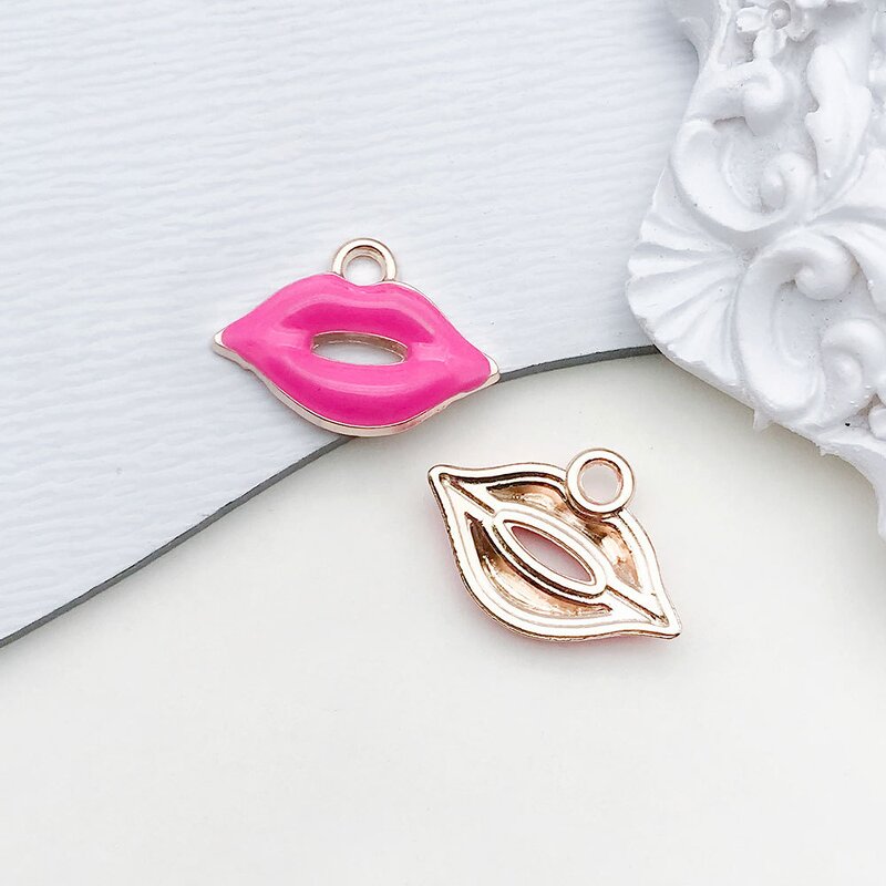 Oil Dripping Pendant Supplier - Rose Red with Alloy Earrings DIY Findings