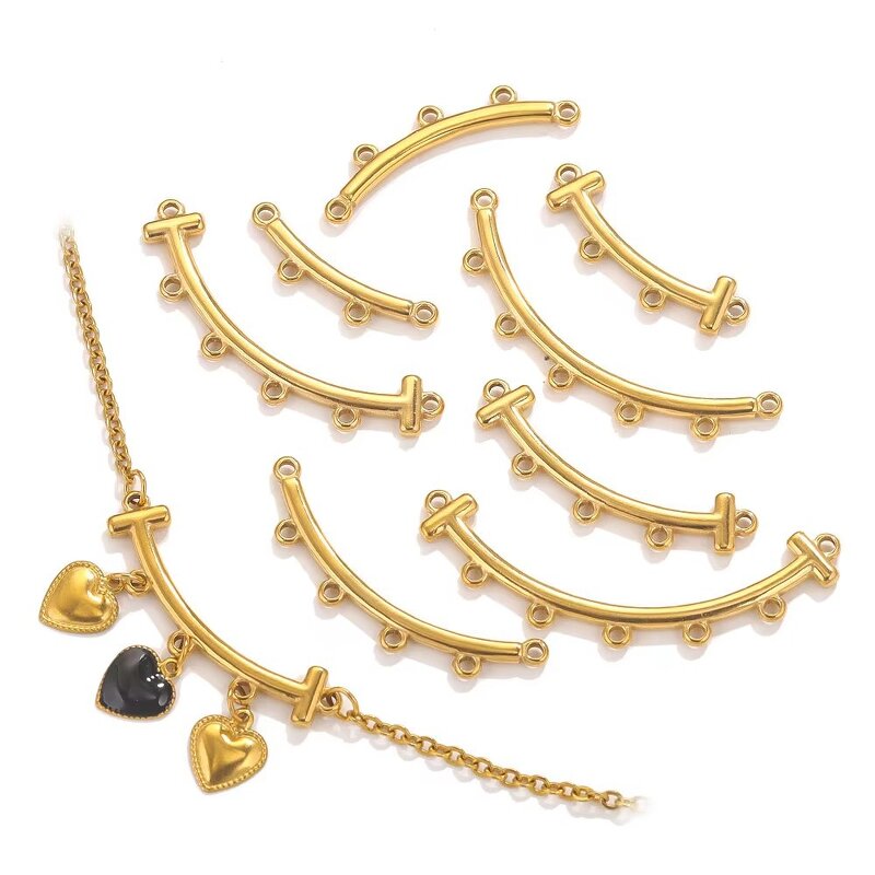 Stainless Steel Pendants Factory - Multi-Layer Charm Connectors DIY Boho Jewelry