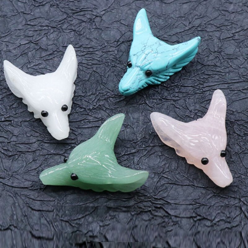 Wolf Head Pendant Factory - Natural Stones DIY Necklace Rose Quartz Amethyst