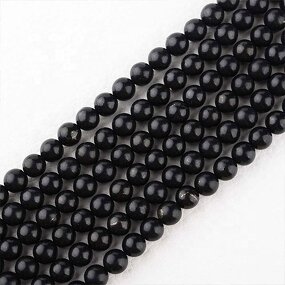 Natural Stone Beads Factory - Shungite Round Conductive Jewelry Making Wholesale