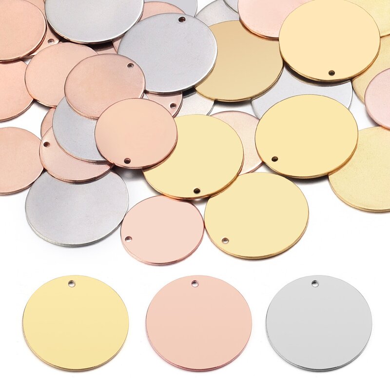 Stainless Steel Pendant Supplier - Classic Round Titanium Plate Non-Fading