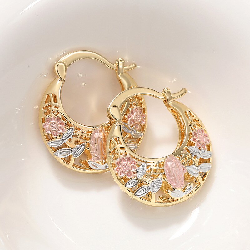 Hoop Earrings Supplier - Elegant Vintage Carved Hollow Delicate Holiday